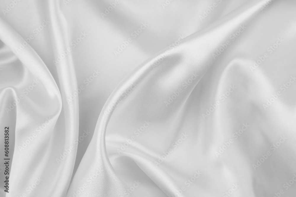 White silk fabric