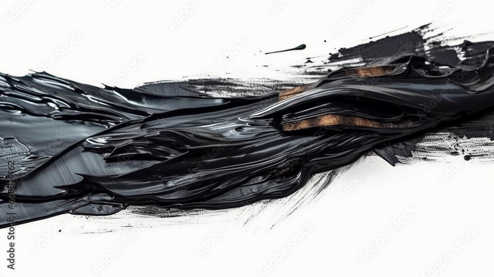 black oil color on white background black oil color on white background