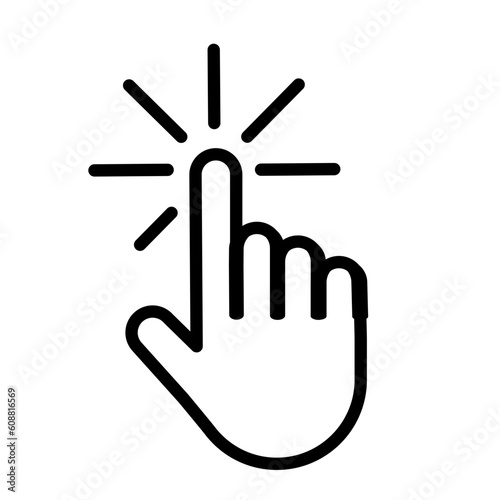 Touch screen finger hand press push icon vector