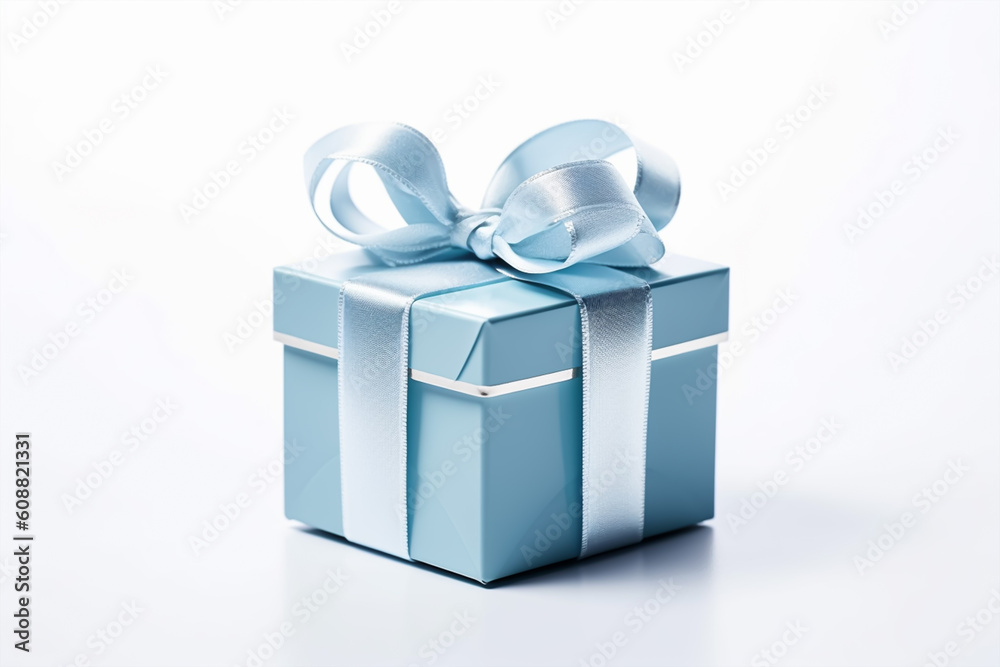 Gift box on isolated white. Father's day concept. Generative ai Gift box on isolated white. Father's day concept. Generative ai