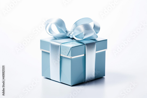Gift box on isolated white. Father's day concept. Generative ai © 92ashrafsoomro
