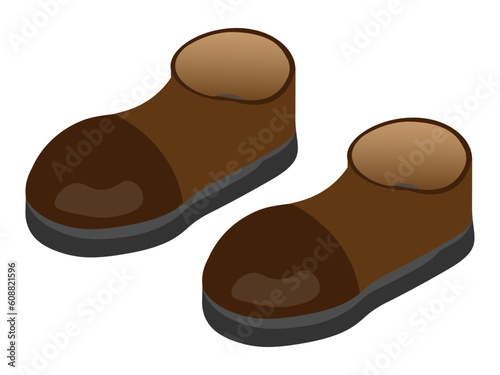 pair of brown shoes