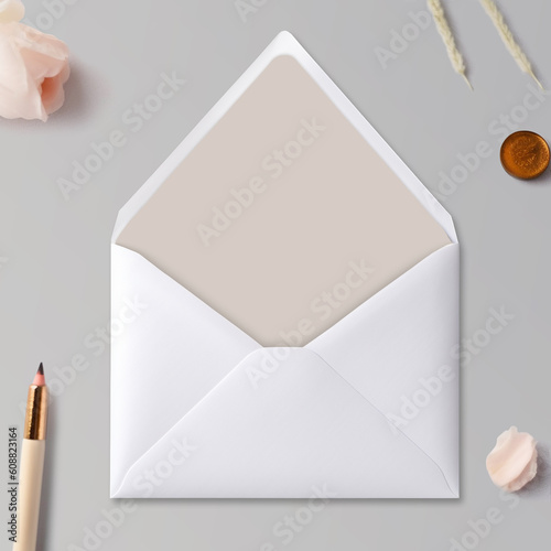 Canvas Print Envelope Liner styled photo mock-up, template
