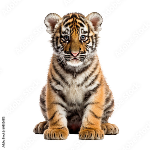 tiger cub transparent background © Martin