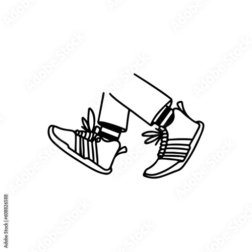 vector illustration of a pair of men's shoes