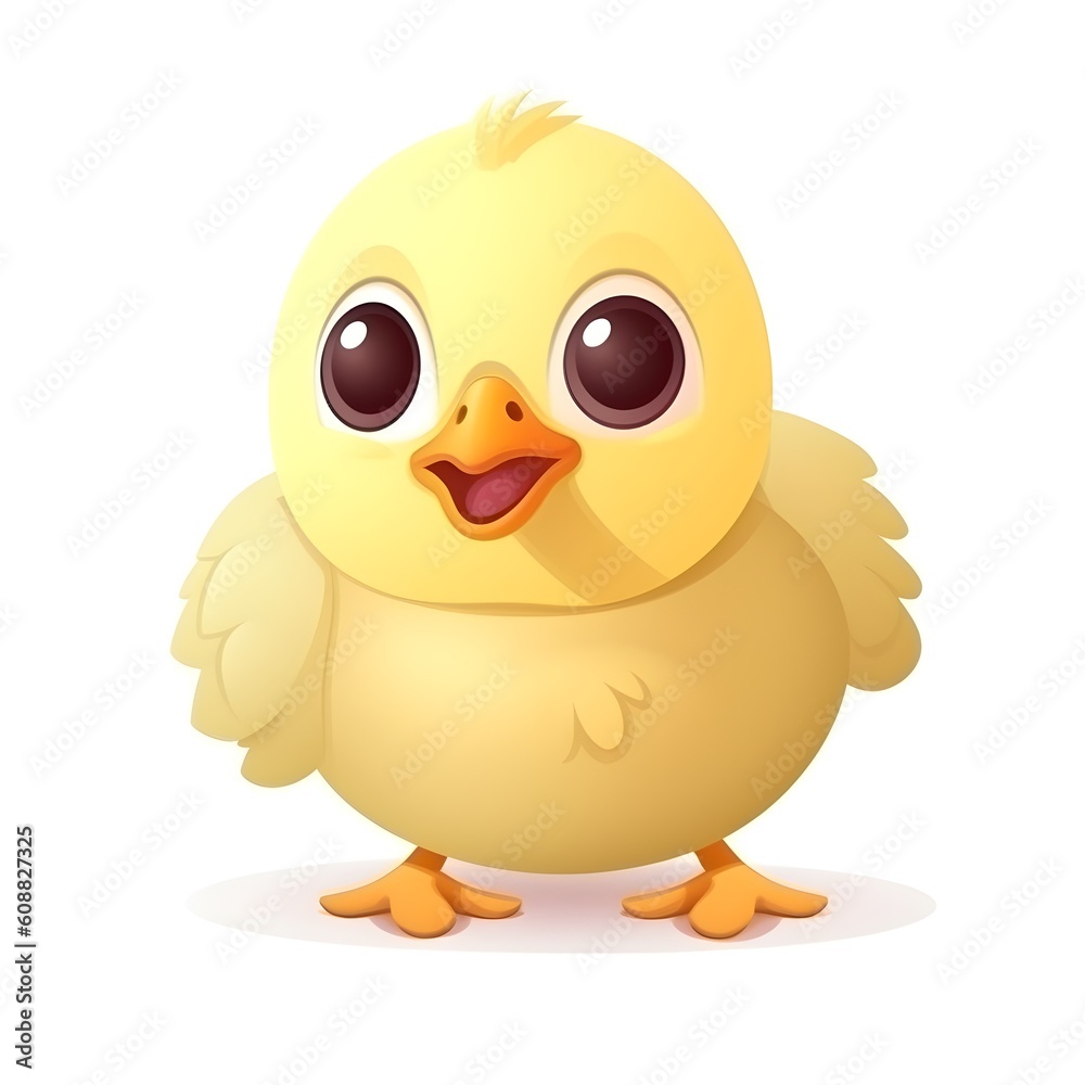 Delightful clipart featuring a cute and vibrant baby chick