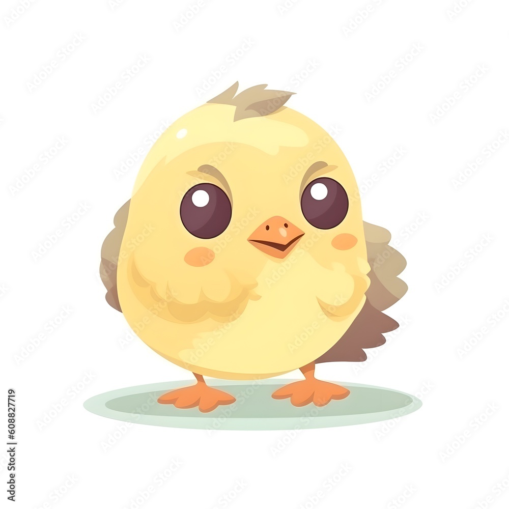 Colorful clipart featuring an adorable little chick