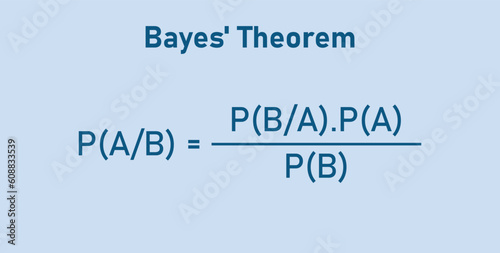 Bayes theorem formula in probability theory. Mathematics resources for teachers and students.