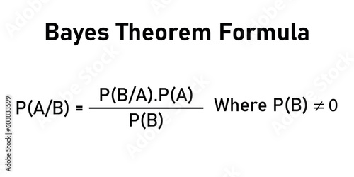 Bayes theorem formula in probability theory. Mathematics resources for teachers and students.