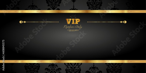 VIP card in black and gold. Members only. Premium quality