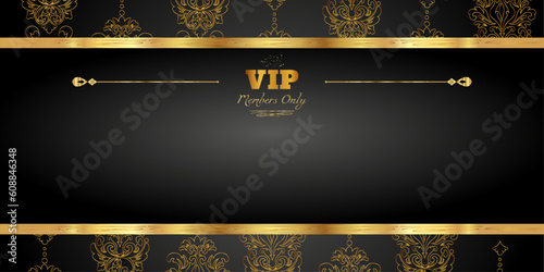 VIP gold. Members only in black and gold