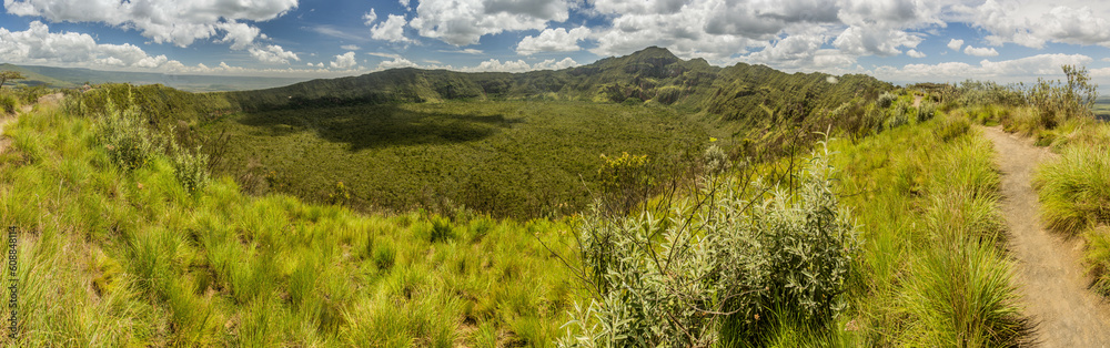 View of Longonot volcano crater, Kenya