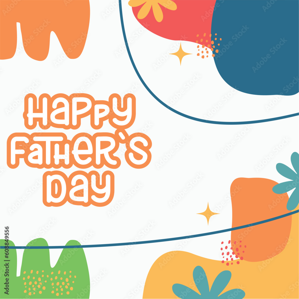 Happy Father’s Day social media post, banner, background, weding card template