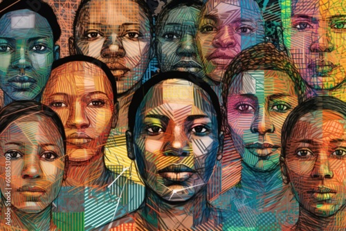 Racial bias in facial recognition technology - Generative AI photo