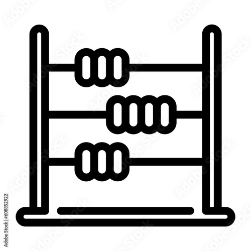 abacus line icon