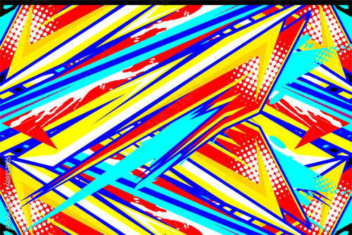 abstract racing background vector design with a unique stripe pattern and a bright color blend. very suitable for your wrap design.