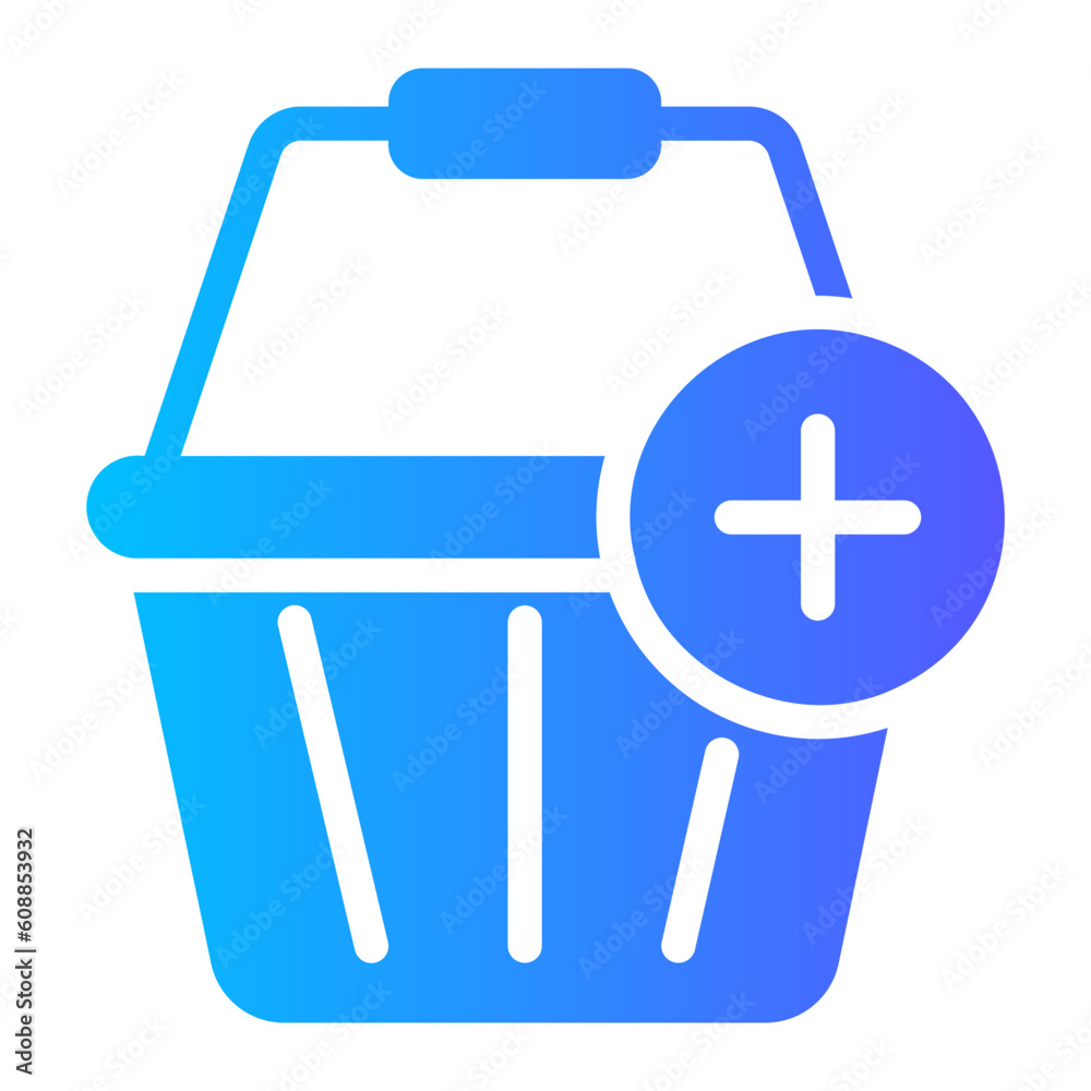 Obraz premium shopping basket gradient icon