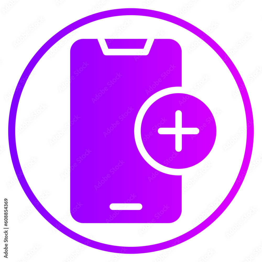 Obraz premium mobile phone gradient icon