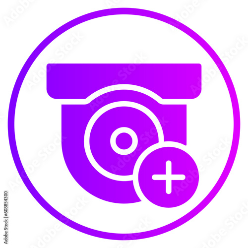 cctv camera gradient icon