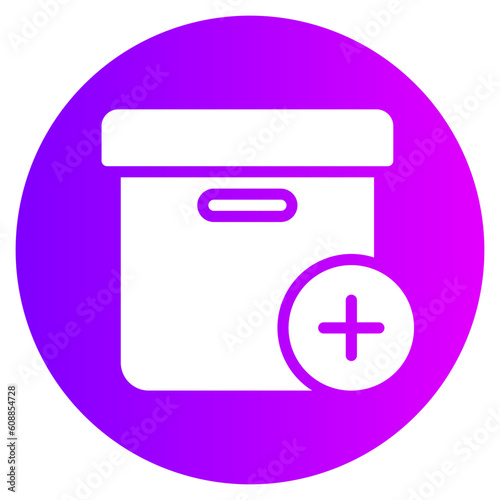 storage box gradient icon