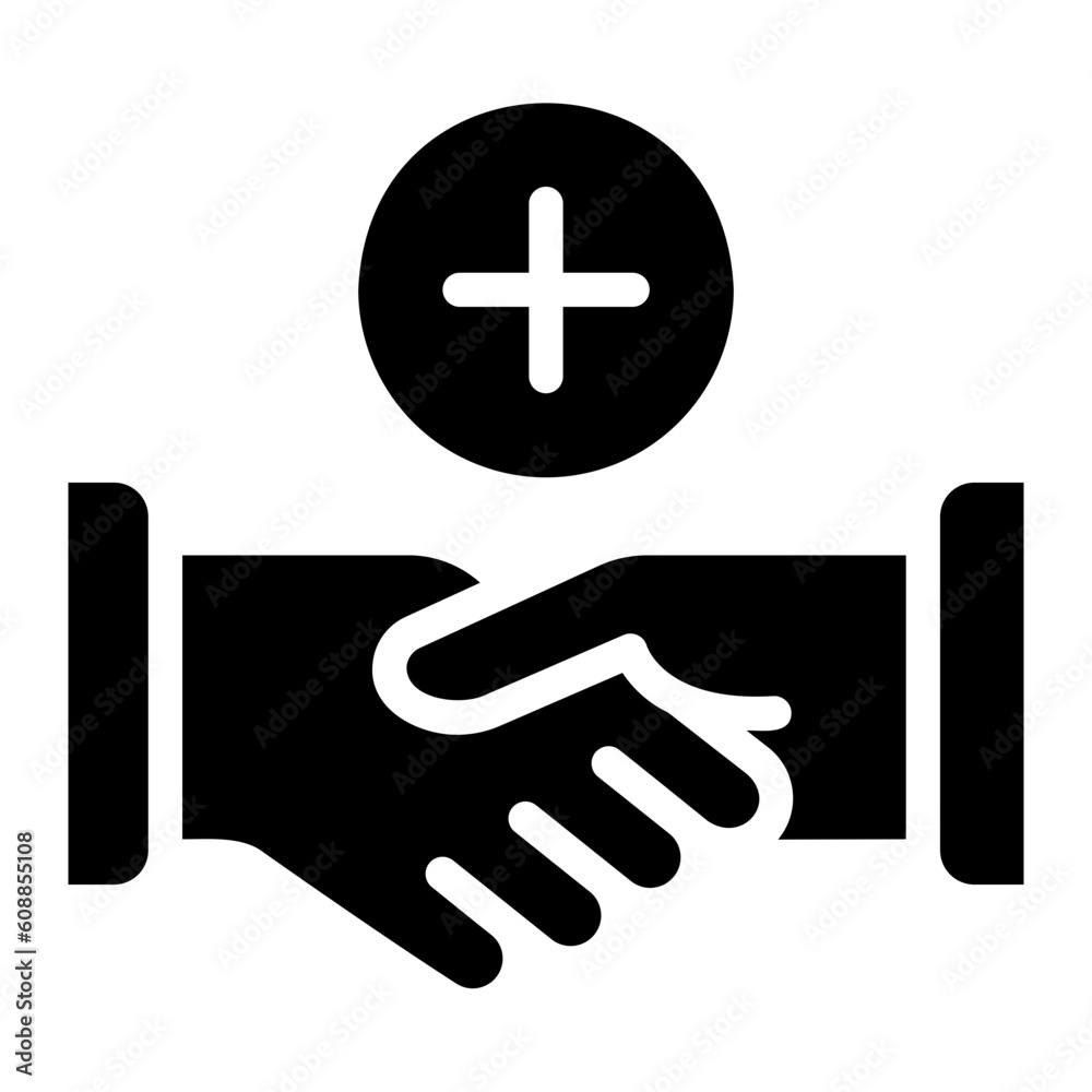 handshake glyph icon handshake glyph icon
