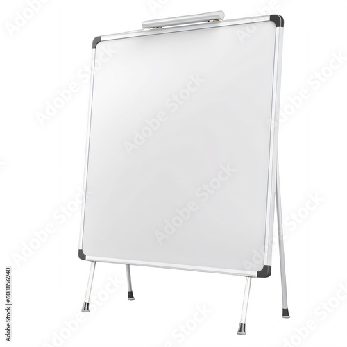 A white board on a transparent background png isolated Generative Ai