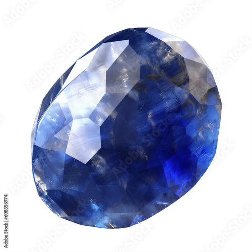 A blue lapis lazuli gem on a transparent background png isolated Generative Ai