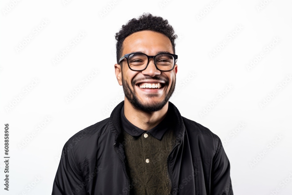Lifestyle portrait photography of a satisfied man in his 30s that is wearing hijab against a white background . Generative AI Lifestyle portrait photography of a satisfied man in his 30s that is wearing hijab against a white background . Generative AI