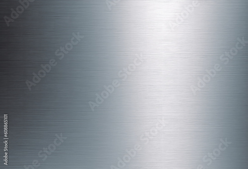 Aluminum metal plate textures with gray brushed, wavy abstract metal surface. Generative Ai.
