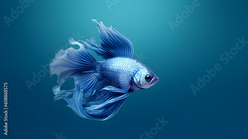 Fish on Blue Generative by AI © fepreve