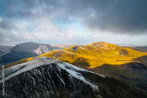 Drone photo of Snowdonia national park photo