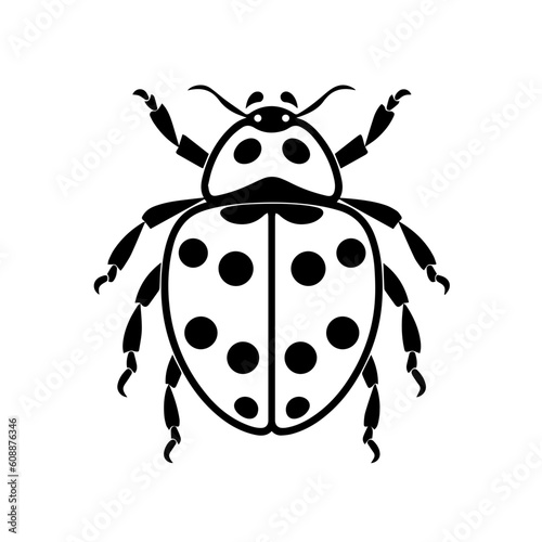 Ladybug Logo Monochrome Design Style © FileSource