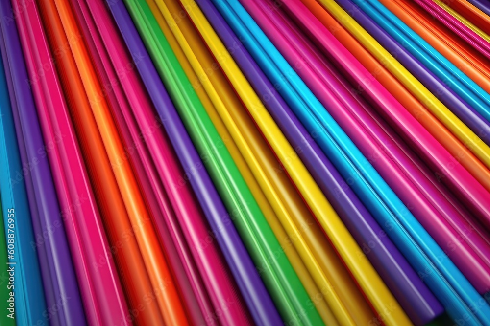 Super vibrant rainbow colored stripes. Abstract background created with Generative Ai Technology Super vibrant rainbow colored stripes. Abstract background created with Generative Ai Technology