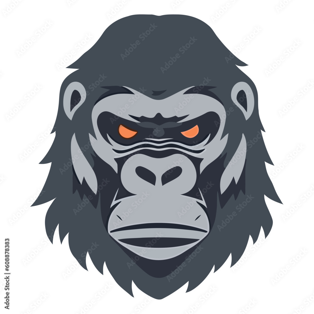 Wild mandrill mascot symbol of aggression
