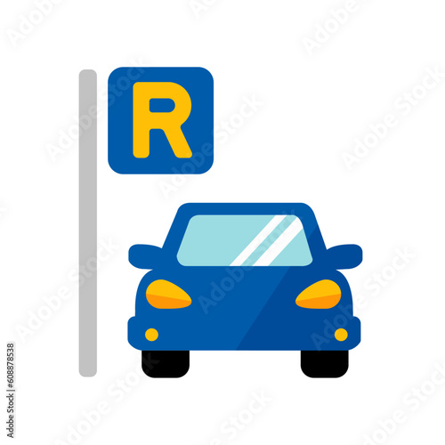 Rent a car vector icon illustration