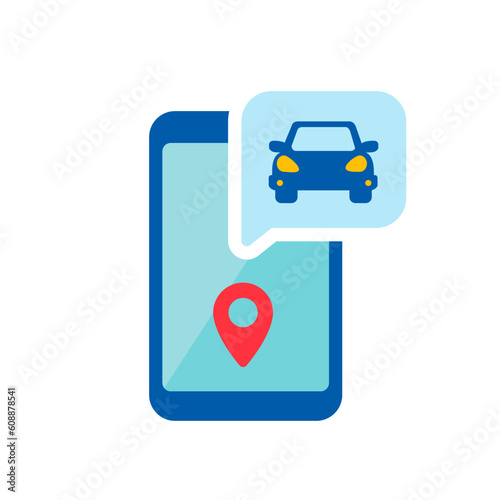 Car navigation system vector illustration