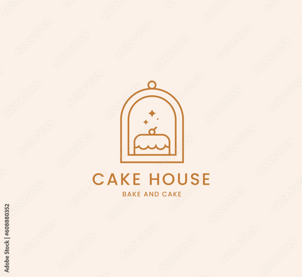 Simple and elegant homemade bakery logo collection. Hand drawn modern style logos