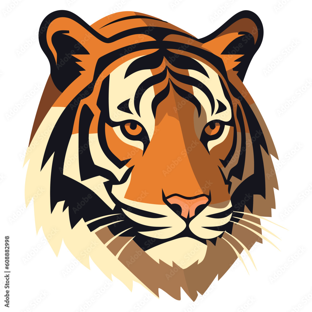Large striped feline symbol of strength