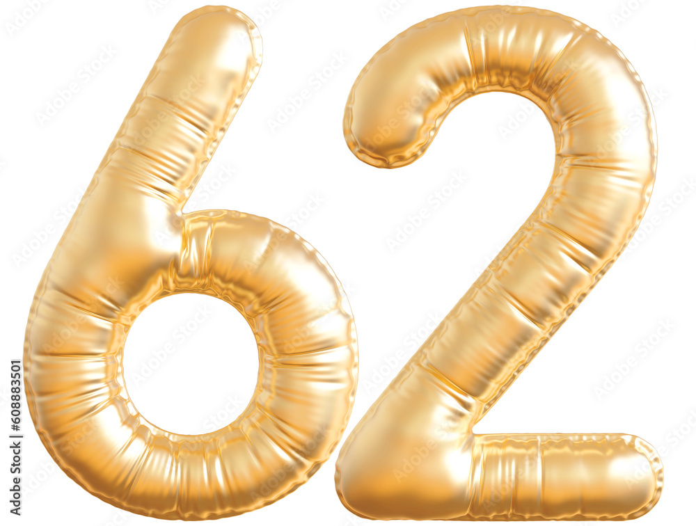 Gold Balloon Number 62