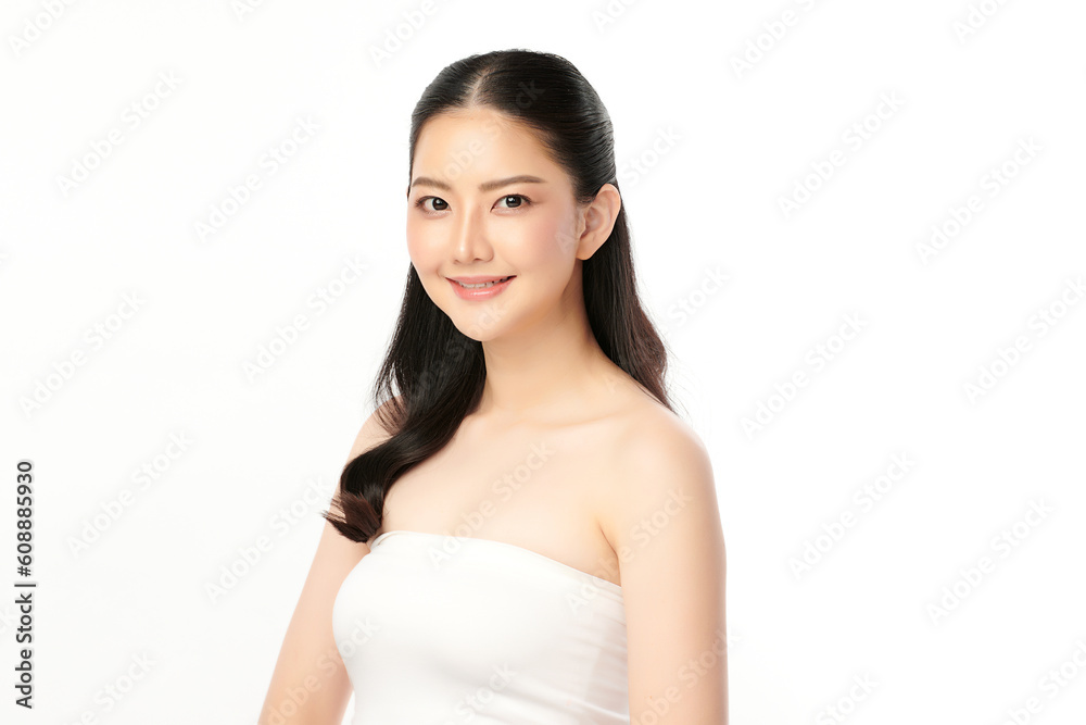 Beautiful young asian woman with clean fresh skin on white background, Face care, Facial treatment, Cosmetology, beauty and spa, Asian women portrait. Beautiful young asian woman with clean fresh skin on white background, Face care, Facial treatment, Cosmetology, beauty and spa, Asian women portrait.