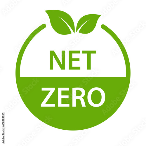 net zero carbon footprint icon vector emissions free  no atmosphere pollution CO2 neutral stamp for graphic design, logo, website, social media, mobile app, UI