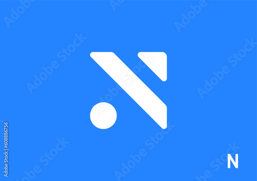 Embrace simplicity and sophistication with our minimalist letter N logo design, exuding a clean and modern tech aesthetic