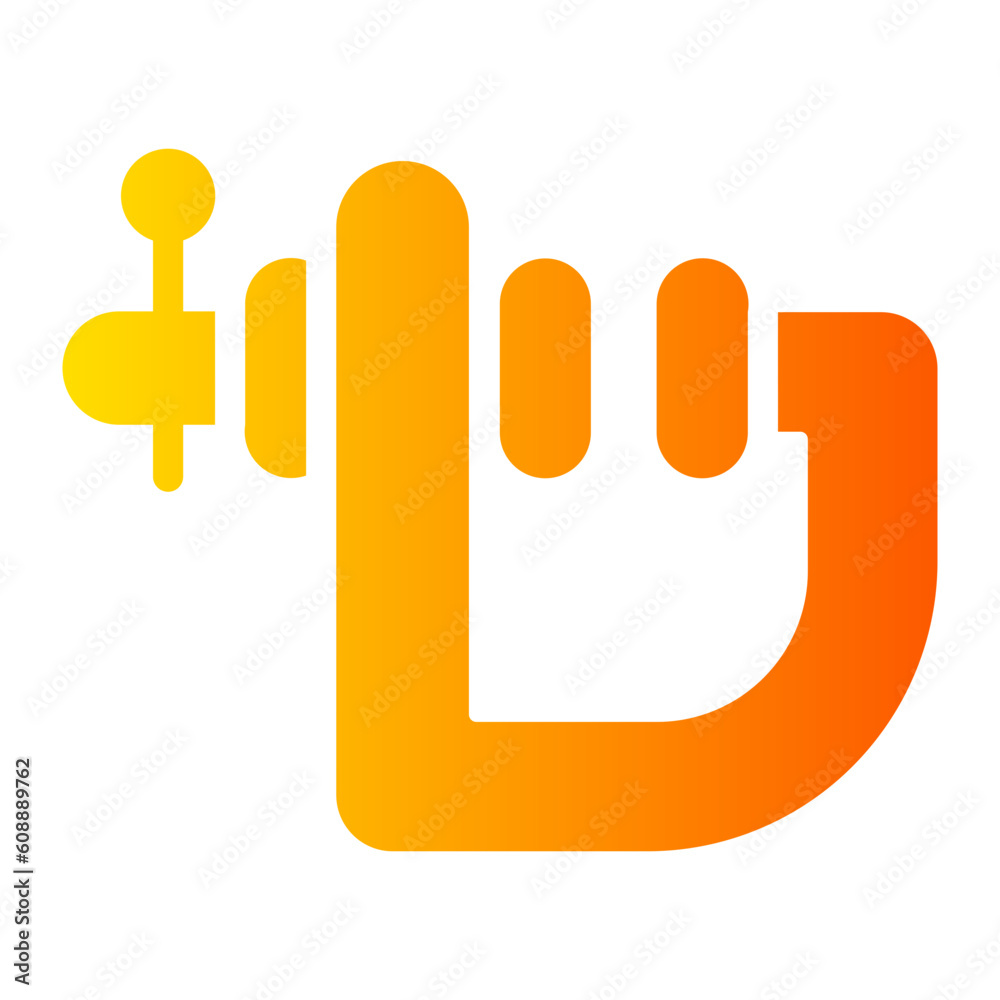 Obraz premium clamp Gradient icon