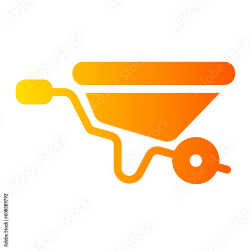 wheel barrow Gradient icon
