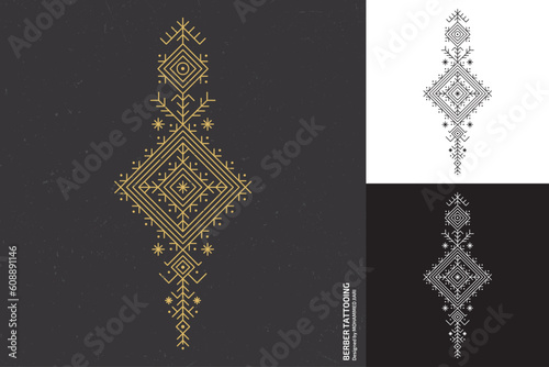 Amazigh berber symbol, tifinagh symbol, berber drawing, north african symbol, Tribal symbol, berber Tattoo, Amazigh tattoo, vector