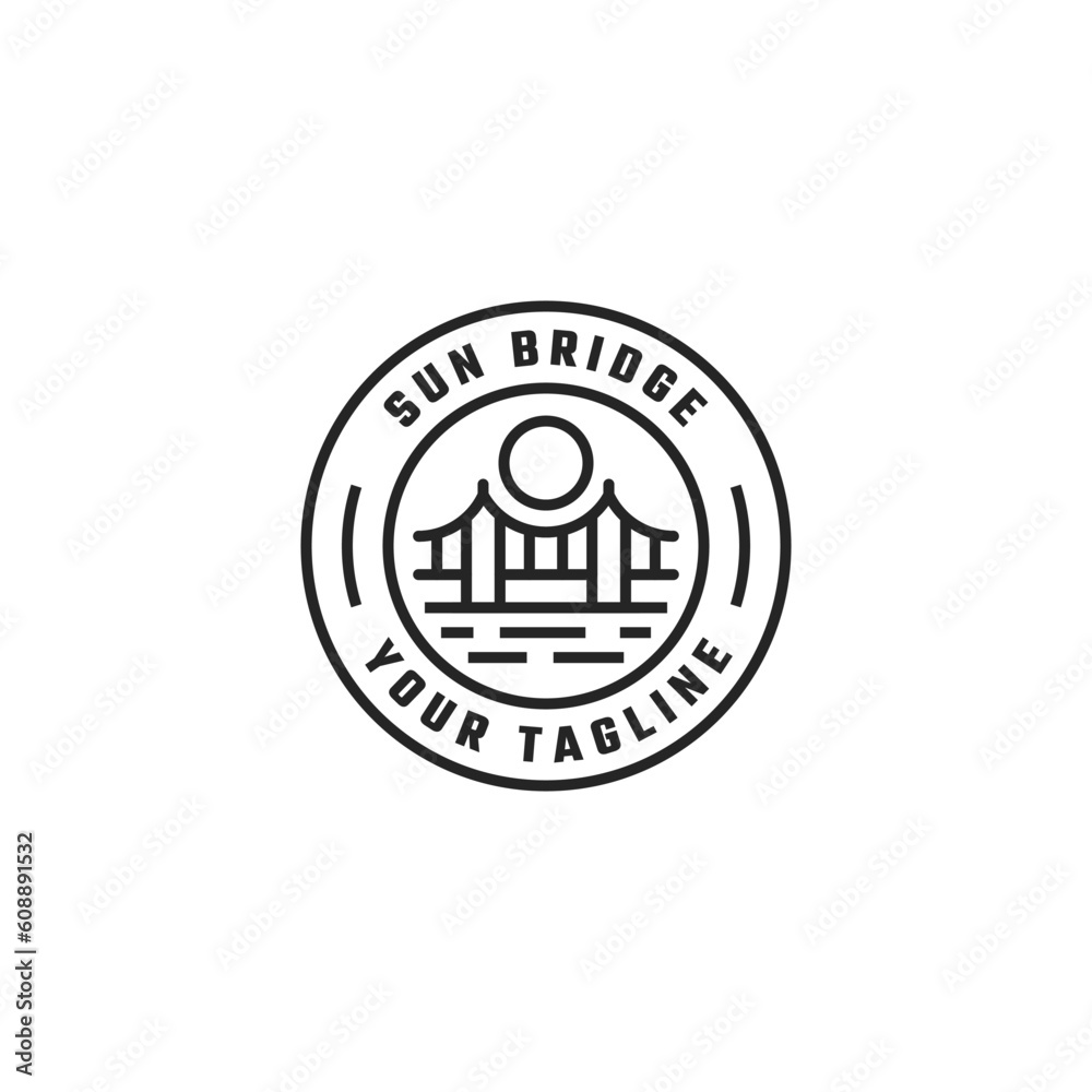 Sun bridge badge logo Sun bridge badge logo