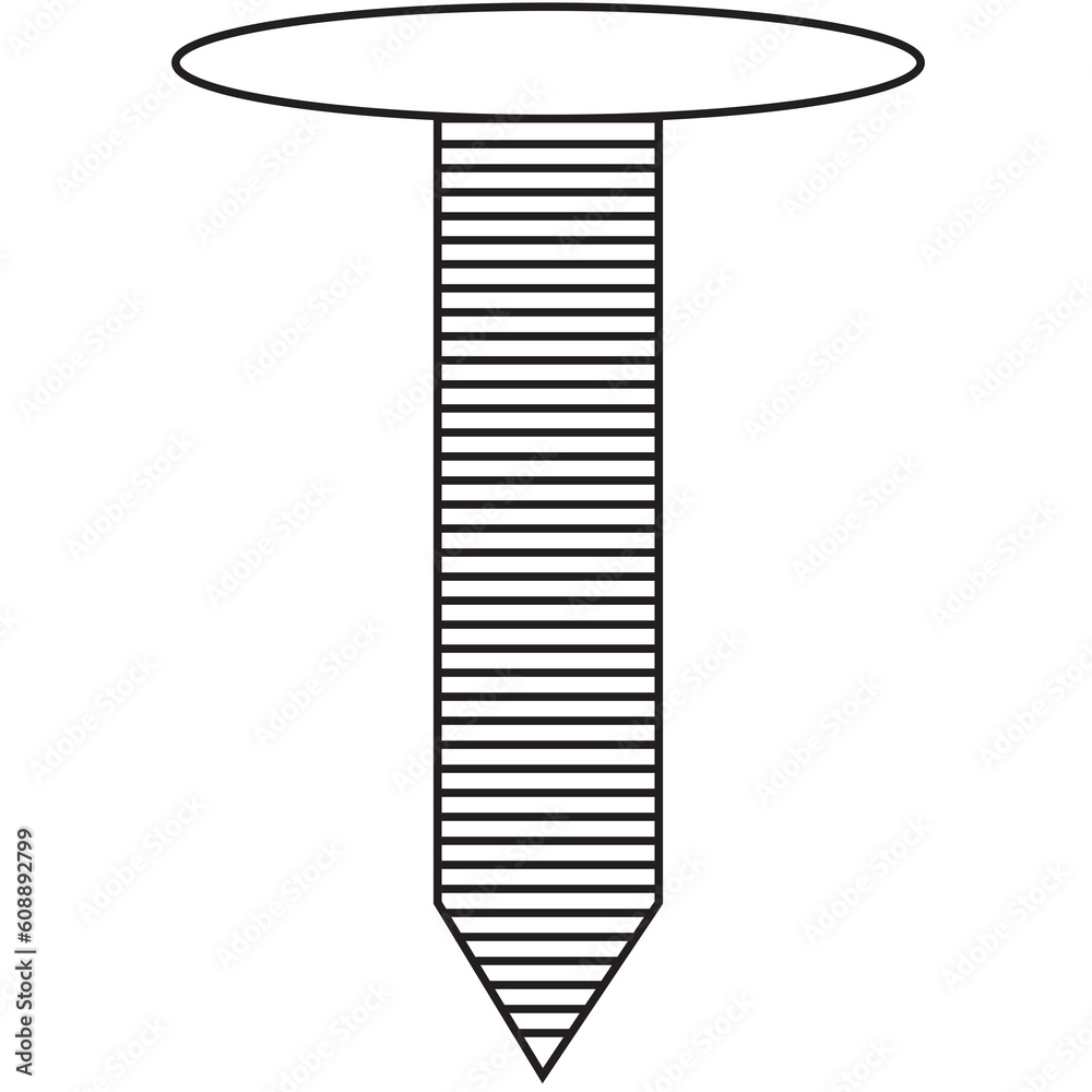 Digital png illustration of black screw outline on transparent background Digital png illustration of black screw outline on transparent background