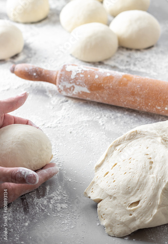 person preparing dough