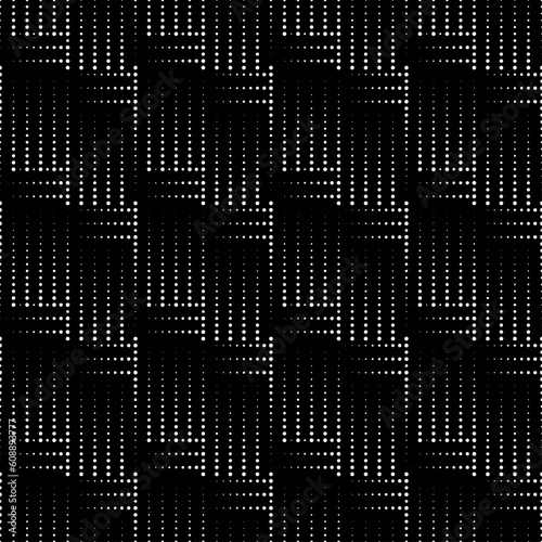 Vector seamless models. The composition of regularly repeating points, circles. Monochrome, simple.