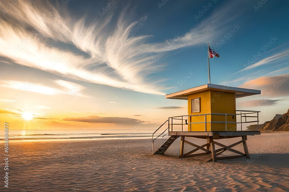 lifeguard tower on the beach